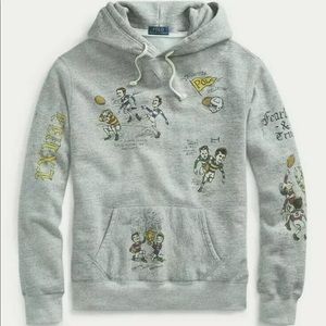 Polo Ralph Lauren Men's Grey Heather Hoodie rugby